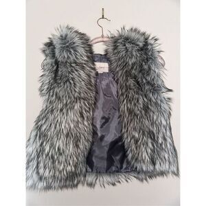 Women’s the Loft Gray Faux Fur Vest S/XS